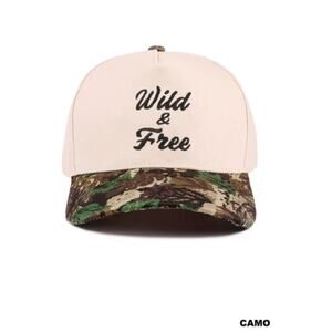 ZENANA CHRISTIAN WILD & FREE YOU TWO TONE COTTON HAT BASEBALL CAP NEW CASUAL